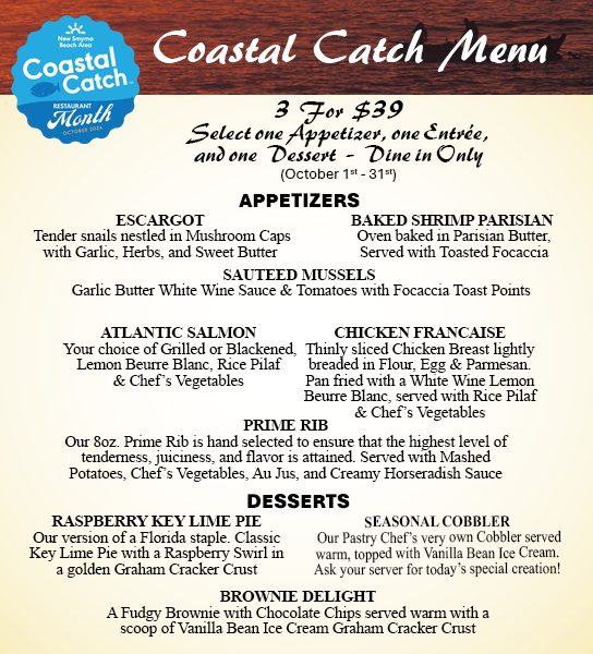 Coastal Menu